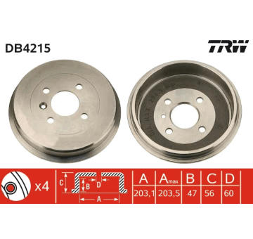 Brzdový buben TRW DB4215