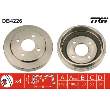 Brzdový buben TRW DB4226