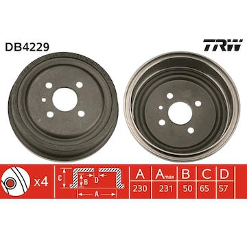 Brzdový buben TRW DB4229