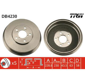 Brzdový buben TRW DB4230