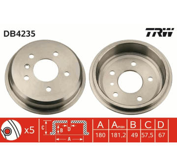 Brzdový buben TRW DB4235