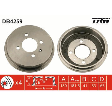 Brzdový buben TRW DB4259