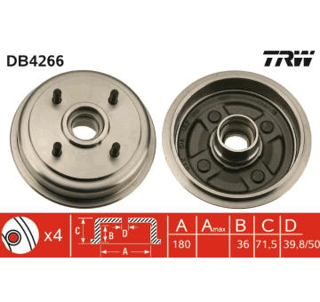 Brzdový buben TRW DB4266