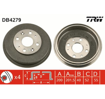 Brzdový buben TRW DB4279