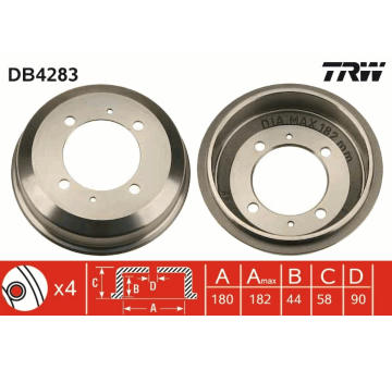 Brzdový buben TRW DB4283