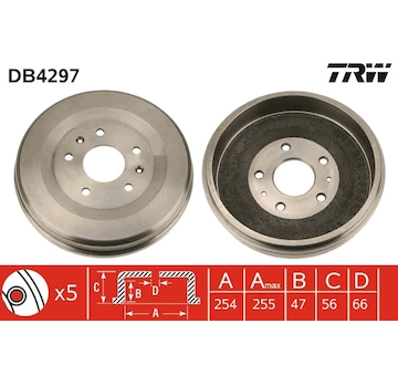 Brzdový buben TRW DB4297