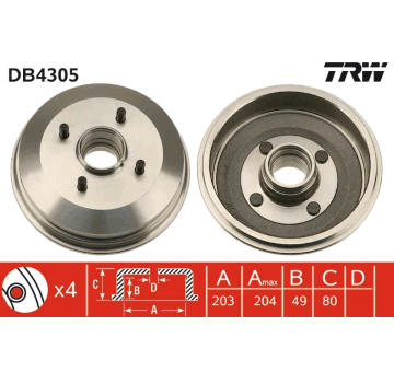 Brzdový buben TRW DB4305