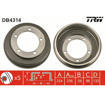 Brzdový buben TRW DB4314