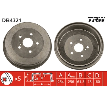 Brzdový buben TRW DB4321