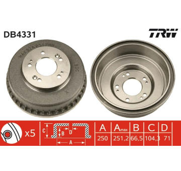 Brzdový buben TRW DB4331