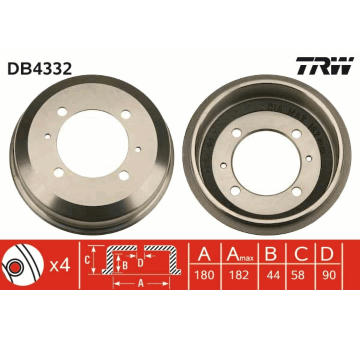 Brzdový buben TRW DB4332