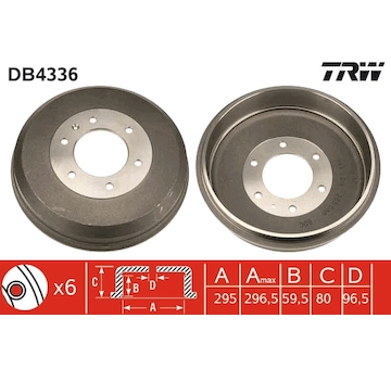 Brzdový buben TRW DB4336