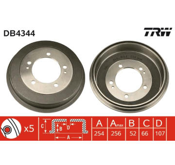 Brzdový buben TRW DB4344