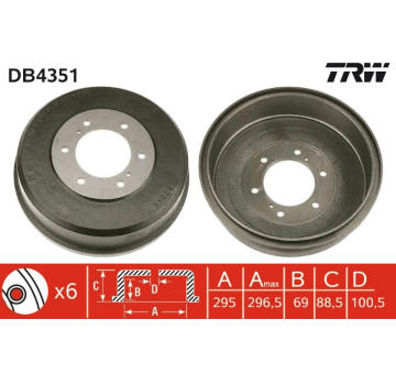 Brzdový buben TRW DB4351