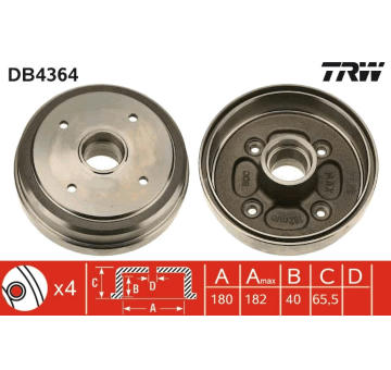 Brzdový buben TRW DB4364