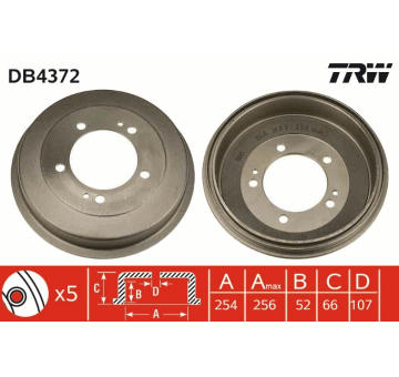 Brzdový buben TRW DB4372