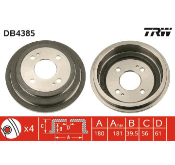 Brzdový buben TRW DB4385