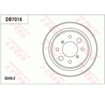 Brzdový buben TRW DB7018