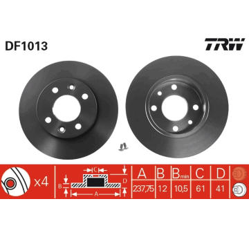 Brzdový kotouč TRW DF1013