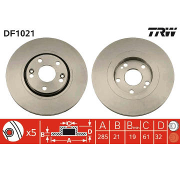 Brzdový kotouč TRW DF1021