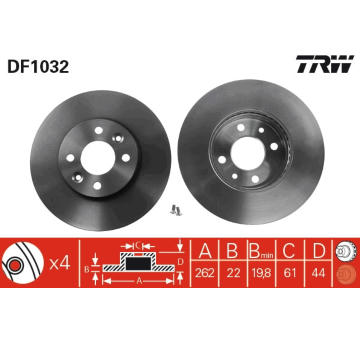 Brzdový kotouč TRW DF1032