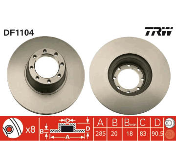 Brzdový kotouč TRW DF1104