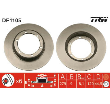 Brzdový kotouč TRW DF1105