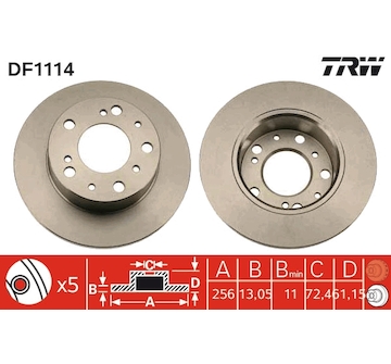 Brzdový kotouč TRW DF1114