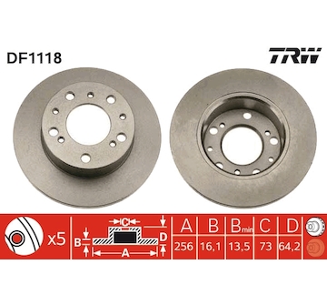 Brzdový kotouč TRW DF1118