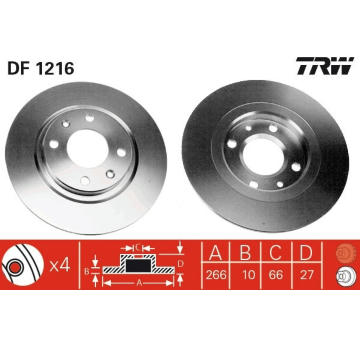 Brzdový kotouč TRW DF1216