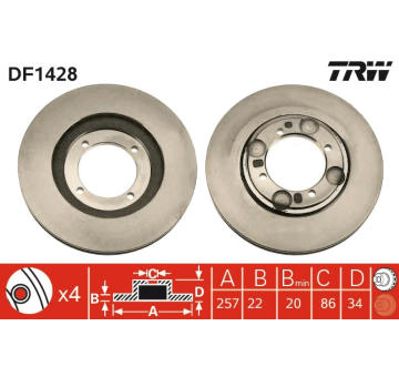 Brzdový kotouč TRW DF1428