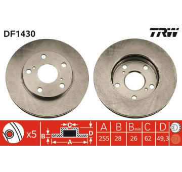 Brzdový kotouč TRW DF1430