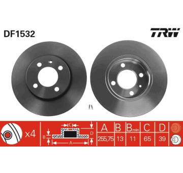 Brzdový kotouč TRW DF1532