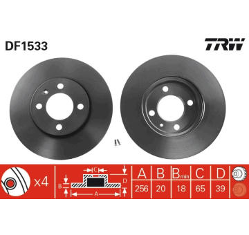 Brzdový kotouč TRW DF1533