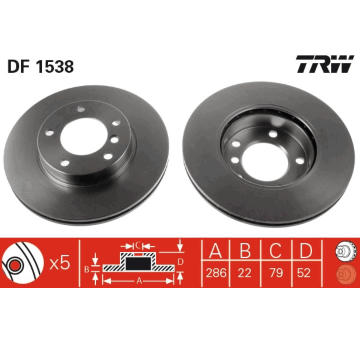 Brzdový kotouč TRW DF1538