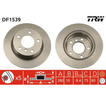 Brzdový kotouč TRW DF1539