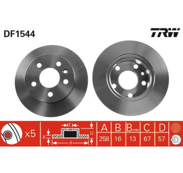 Brzdový kotouč TRW DF1544