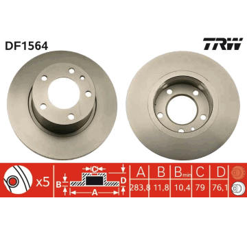 Brzdový kotouč TRW DF1564