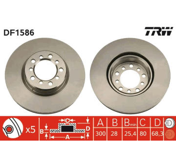 Brzdový kotouč TRW DF1586