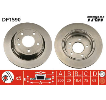 Brzdový kotouč TRW DF1590