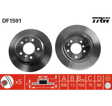 Brzdový kotouč TRW DF1591