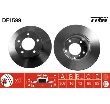 Brzdový kotouč TRW DF1599