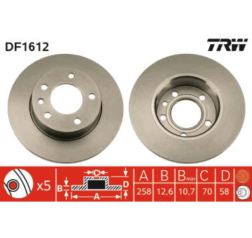 Brzdový kotouč TRW DF1612