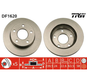 Brzdový kotouč TRW DF1620