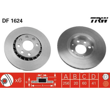 Brzdový kotouč TRW DF1624