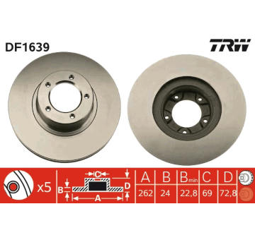 Brzdový kotouč TRW DF1639