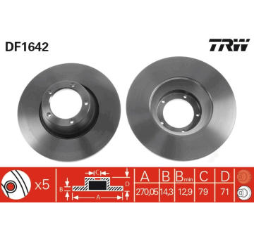 Brzdový kotouč TRW DF1642