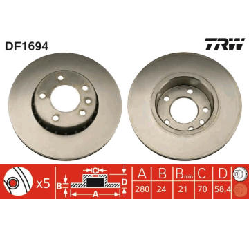 Brzdový kotouč TRW DF1694