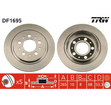 Brzdový kotouč TRW DF1695