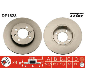 Brzdový kotouč TRW DF1828